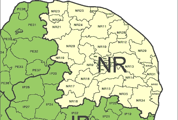 Norwich Drainage Service Areas Map